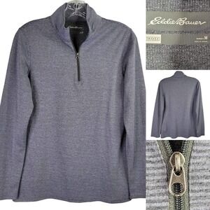 Eddie Bauer Travex Pullover Shirt Quarter Zip Women’s Outdoor Hike Blue Size M